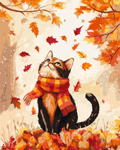 Charger l'image dans la galerie, Peinture par numéros Figured'Art Chat joueur en Automne