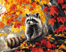 Charger l'image dans la galerie, Peinture par numéros Figured'Art Raton laveur en Automne