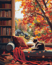 Charger l'image dans la galerie, Peinture par numéros Figured'Art Vue du Chat en Automne