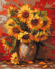 Charger l'image dans la galerie, Peinture par numéros Figured'Art Vase de tournesols automnal