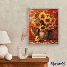 Charger l'image dans la galerie, Vase de tournesols automnal