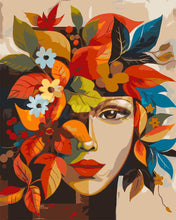 Charger l'image dans la galerie, Peinture par numéros Figured'Art Visage floral d'Automne inspiré de Picasso