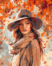 Charger l'image dans la galerie, Peinture par numéros Figured'Art Femme dans le vent d'Automne