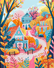Charger l'image dans la galerie, Peinture par numéros Figured'Art Maisons colorées en Automne