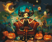 Charger l'image dans la galerie, Peinture par numéros Figured'Art Princesse des bonbons d'Halloween