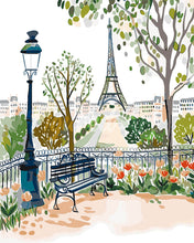 Charger l'image dans la galerie, Peinture par numéros Figured'Art Aquarelle Jardin de Paris