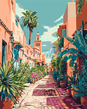 Charger l'image dans la galerie, Peinture par numéros Figured'Art Ruelle marocaine