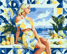 Charger l'image dans la galerie, Peinture par numéros Figured'Art Femme aux citrons