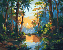 Charger l'image dans la galerie, Peinture par numéros Figured'Art Lac de la forêt tropicale