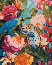 Charger l'image dans la galerie, Peinture par numéros Figured'Art Perroquet et léopard