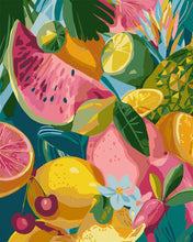Charger l'image dans la galerie, Peinture par numéros Figured'Art Mélange de fruits tropicaux
