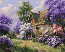 Charger l'image dans la galerie, Peinture par numéros Figured'Art Cottage au Jardin de Lilas