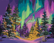 Charger l'image dans la galerie, Peinture par numéros Figured'Art Forêt Boréale