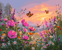 Charger l'image dans la galerie, Peinture par numéros Figured'Art Coucher du Soleil parmi les Fleurs