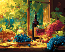 Charger l'image dans la galerie, Peinture par numéros Figured'Art Bouteille de Vin et Raisins