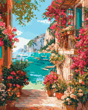 Charger l'image dans la galerie, Peinture par numéros Figured'Art Vue sur la Riviera Italienne