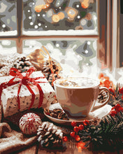 Charger l'image dans la galerie, Peinture par numéros Figured'Art Pause Café de Noël