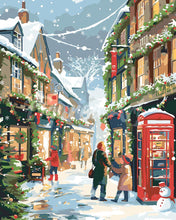 Charger l'image dans la galerie, Peinture par numéros Figured'Art Rue de Noël Britannique