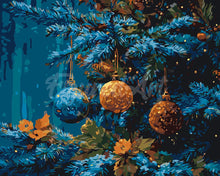 Charger l'image dans la galerie, Peinture par numéros Figured'Art Sapin Bleu et Boules