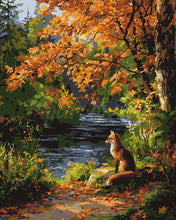 Charger l'image dans la galerie, Peinture par numéros Figured'Art Renard roux près de la rivière