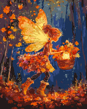 Charger l'image dans la galerie, Peinture par numéros Figured'Art La fée collectionneuse de feuilles