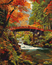 Charger l'image dans la galerie, Peinture par numéros Figured'Art Pont rouge au Japon en automne