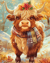 Charger l'image dans la galerie, Peinture par numéros Figured'Art Vache Highland charme d’automne