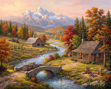 Charger l'image dans la galerie, Peinture par numéros Figured'Art Automne au Bord de la Rivière