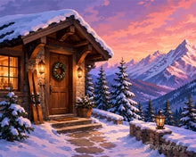 Charger l'image dans la galerie, Peinture par numéros Figured'Art Chalet d'hiver chaleureux