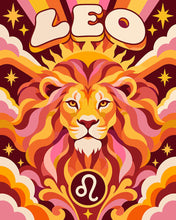 Charger l'image dans la galerie, Peinture par numéros Figured'Art Zodiaque Rétro Lion