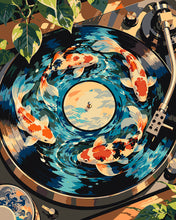 Charger l'image dans la galerie, Peinture par numéros Figured'Art Disque microsillon et Carpes Koï