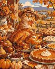 Charger l'image dans la galerie, Peinture par numéros Figured'Art Festin de Thanksgiving des Chats