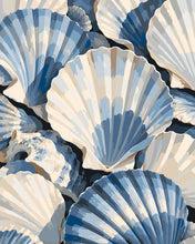 Charger l'image dans la galerie, Peinture par numéros Figured'Art Coquillage bleu et crème