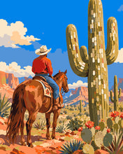 Charger l'image dans la galerie, Peinture par numéros Figured'Art Cowboy dans le désert