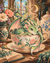Charger l'image dans la galerie, Peinture par numéros Figured'Art Pause thé et dragon