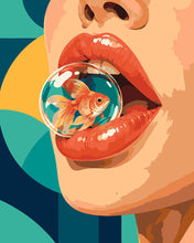 Charger l'image dans la galerie, Peinture par numéros Figured'Art Bulle de Poisson sur lèvres