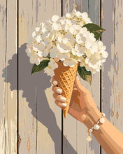Charger l'image dans la galerie, Peinture par numéros Figured'Art Glaces et Hortensias blancs