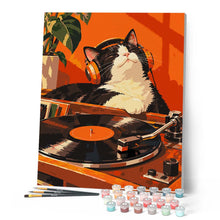 Charger l'image dans la galerie, Chat rétro et vinyle