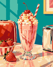 Charger l'image dans la galerie, Peinture par numéros Figured'Art Milkshake à la fraise