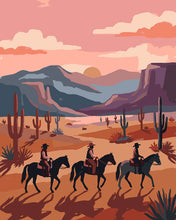 Charger l'image dans la galerie, Peinture par numéros Figured'Art Cowboys dans le désert