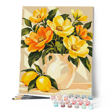 Charger l'image dans la galerie, Citrons et fleurs dorées