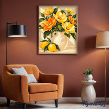 Charger l'image dans la galerie, Citrons et fleurs dorées