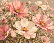 Charger l'image dans la galerie, Peinture par numéros Figured'Art Bouquet romantique de cosmos