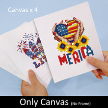 Charger l'image dans la galerie, Mini Diamond Painting 15x20cm (4 pièces) - Esprit Américain : Art Pixel Patriotique