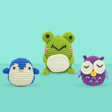 Charger l'image dans la galerie, Kit Amigurumi Crochet - Hibou, Pingouin et Grenouille Figured'Art