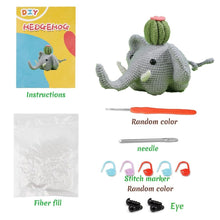 Charger l'image dans la galerie, Kit Amigurumi Crochet - Éléphant avec Cactus