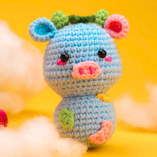 Charger l'image dans la galerie, Kit Amigurumi Crochet - Vache Bleue Figured'Art