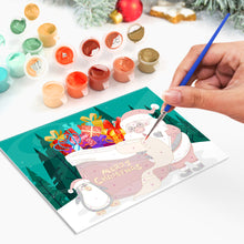 Charger l'image dans la galerie, Peinture par numéros Lot de 6 Cartes de Noël DIY - Série 1