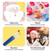 Charger l'image dans la galerie, Peinture par numéros Lot de 6 Cartes de Noël DIY - Série 1