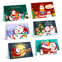 Charger l'image dans la galerie, Peinture par numéros Lot de 6 Cartes de Noël DIY - Série 1